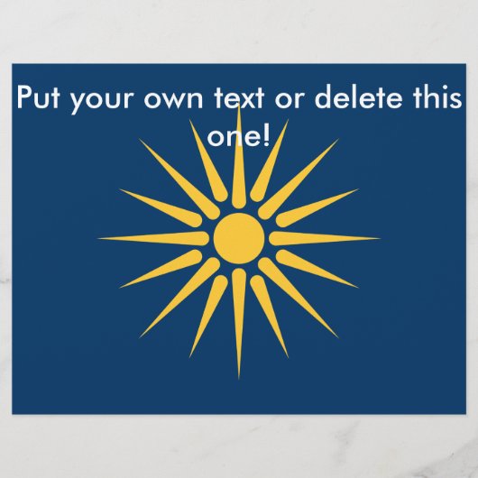 Prospectus 21,6 Cm X 24,94 Cm Flyer avec drapeau de Macédoine, Grèce (Devant)