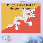 Prospectus 21,6 Cm X 24,94 Cm Flyer avec drapeau du Bhoutan (Simple)