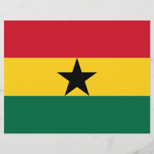 Prospectus 21,6 Cm X 24,94 Cm Flyer avec drapeau du Ghana