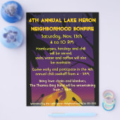 Prospectus 21,6 Cm X 24,94 Cm Flyer Bonfire Party (Simple)