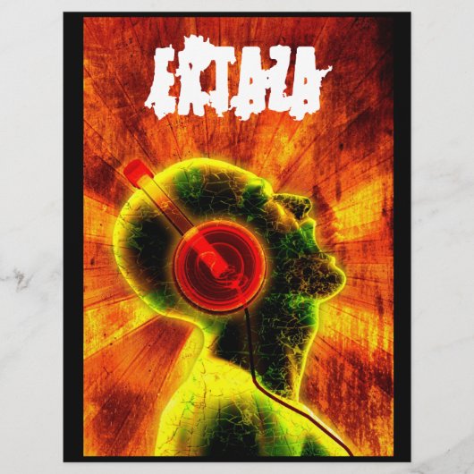 Prospectus 21,6 Cm X 24,94 Cm Flyer de DJ EXTAZA (Devant)