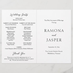 Prospectus 21,6 Cm X 24,94 Cm Flyer de fournisseur de mariage propre (générique)