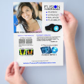 Prospectus 21,6 Cm X 24,94 Cm Flyer de fusion Option 1 - Blanc (main)