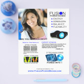 Prospectus 21,6 Cm X 24,94 Cm Flyer de fusion Option 1 - Blanc (Simple)