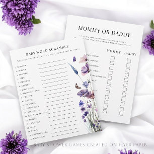 Prospectus 21,6 Cm X 24,94 Cm Flyer de jeu baby shower double face