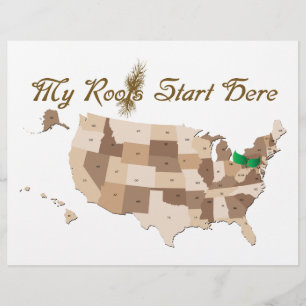 Prospectus 21,6 Cm X 24,94 Cm Flyer de la Réunion de la Famille Heritage Roots 2