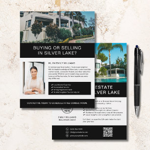 Prospectus 21,6 Cm X 24,94 Cm Flyer de marketing pour agent immobilier et courti