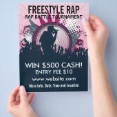 Prospectus 21,6 Cm X 24,94 Cm Flyer de musique rap libre (main)