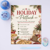 Prospectus 21,6 Cm X 24,94 Cm Flyer de potluck de vacances (Simple)