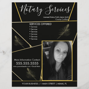 Prospectus 21,6 Cm X 24,94 Cm Flyer de services de notaire géométrique pour entr