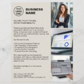 Prospectus 21,6 Cm X 24,94 Cm Flyer de services financiers professionnels modern (Devant)