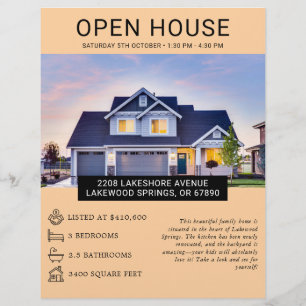 Prospectus 21,6 Cm X 24,94 Cm Flyer de visite immobilière minimaliste - Personna