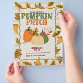 Prospectus 21,6 Cm X 24,94 Cm Flyer d'invitation de patchs citrouille (main)