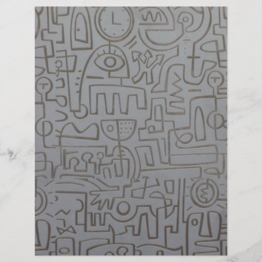 Prospectus 21,6 Cm X 24,94 Cm Flyer Graffiti Abstrait (Dos)