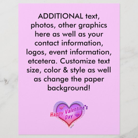 Prospectus 21,6 Cm X 24,94 Cm FLYER - Heureuse Sainte-Valentin (Dos)