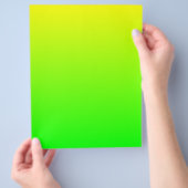 Prospectus 21,6 Cm X 24,94 Cm Flyer jaune à vert citron (main)