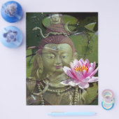 Prospectus 21,6 Cm X 24,94 Cm Flyer Lotus & Bouddha (Simple)