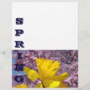 Prospectus 21,6 Cm X 24,94 Cm Flyer papier PRINTEMPS Jonquille Fleur Floraison d