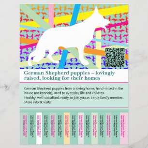 Prospectus 21,6 Cm X 24,94 Cm Flyer personnalisé Chien Berger Allemand Maximal