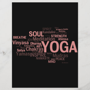 Prospectus 21,6 Cm X 24,94 Cm Flyer personnalisé YOGA