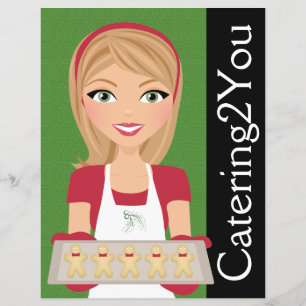 Prospectus 21,6 Cm X 24,94 Cm Flyer pour Entreprise de Traiteur - SRF