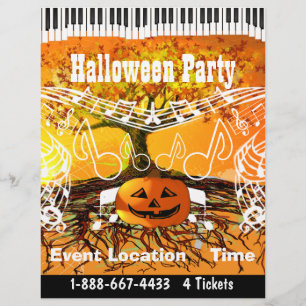 Prospectus 21,6 Cm X 24,94 Cm Flyer pour l'événement du festival d'Halloween ou 