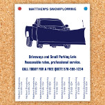 Prospectus 21,6 Cm X 24,94 Cm Flyer professionnel à neige avec décapant les band<br><div class="desc">Découvrez votre entreprise de chasse-neige avec ces prospectus accrocheurs. Ils présentent une illustration d'un pick-up avec une charrue à neige en bleu marine. Les tons simples bleu et blanc contribueront à donner un aspect professionnel à votre entreprise. Parfait pour s'accrocher dans des cafés, des centres communautaires et d'autres babillards pour...</div>