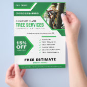 Prospectus 21,6 Cm X 24,94 Cm Flyer professionnel des services d'arbre (main)