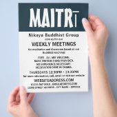 Prospectus 21,6 Cm X 24,94 Cm Flyer publicitaire moderne, groupe bouddhiste (main)