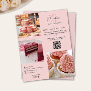 Prospectus 21,6 Cm X 24,94 Cm Flyer Rose avec Logo de Monogramme Personnalisé po