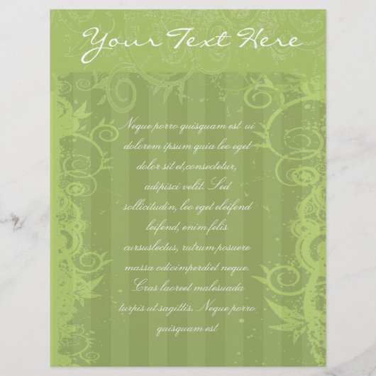 Prospectus 21,6 Cm X 24,94 Cm Flyer vert rayé 2 (Dos)