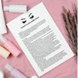 Prospectus 21,6 Cm X 24,94 Cm FORME DE CONSENTEMENT D'EXTENSION EYELASH Glamour<br><div class="desc">Les formulaires de consentement Eyelash Extensions sont parfaits pour votre entreprise Lash Extension. Cette conception moderne et sophistiquée de formulaire de consentement comprend une illustration glamour et minimaliste des cils d'une femme avec un ombrage de rosegold, un titre et un bloc où vous pouvez insérer tous vos détails de consentement...</div>