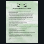 PROSPECTUS 21,6 CM X 24,94 CM FORMULAIRE DE CONSENTEMENT D'EXTENSION DE L'EYÉLAS<br><div class="desc">Les formulaires de consentement Eyelash Extensions sont parfaits pour votre entreprise Lash Extension. Cette conception moderne et sophistiquée de formulaire de consentement comprend une illustration glamour et minimaliste des cils d'une femme un titre et un bloc où vous pouvez insérer tous vos détails de consentement éclairé sur un arrière -...</div>