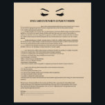 PROSPECTUS 21,6 CM X 24,94 CM FORMULAIRE DE CONSENTEMENT D'EXTENSION EYELASH EN<br><div class="desc">Les formulaires de consentement Eyelash Extensions sont parfaits pour votre entreprise Lash Extension. Cette conception moderne et sophistiquée de formulaire de consentement comprend une illustration glamour et minimaliste des cils d'une femme un titre et un bloc où vous pouvez insérer tous vos détails de consentement éclairé sur un luxe contre...</div>