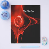 Prospectus 21,6 Cm X 24,94 Cm FRACTAL ROSE rouge vif noir (Simple)