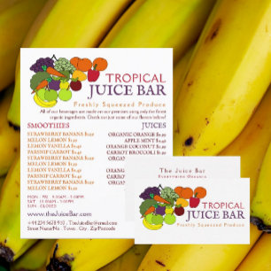 Prospectus 21,6 Cm X 24,94 Cm Fruits & Légumes, Publicité pour bar à jus
