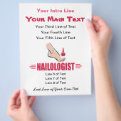 Prospectus 21,6 Cm X 24,94 Cm Funny Pedicure Manicure Salon Publicité (main)