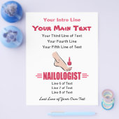 Prospectus 21,6 Cm X 24,94 Cm Funny Pedicure Manicure Salon Publicité (Simple)