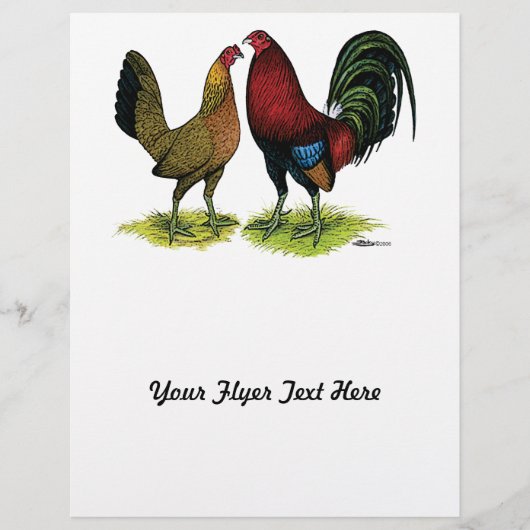 Prospectus 21,6 Cm X 24,94 Cm Gamefowl Pair (Devant)