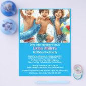 Prospectus 21,6 Cm X 24,94 Cm Garçons Anniversaire Pool Party Invitation Flyer (Simple)