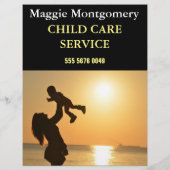 Prospectus 21,6 Cm X 24,94 Cm Garde d'enfants Entreprises Publicité Circulaire (Dos)