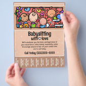 Prospectus 21,6 Cm X 24,94 Cm Garde d'enfants - Fiche promotionnelle (main)