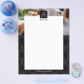 Prospectus 21,6 Cm X 24,94 Cm Géométrie moderne Noir (Simple)