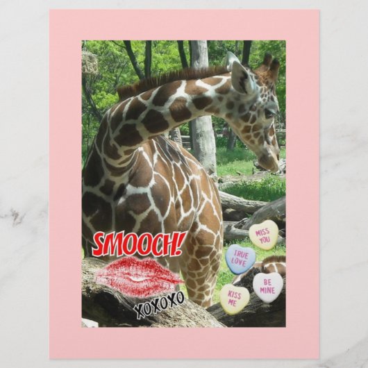 Prospectus 21,6 Cm X 24,94 Cm Giraffe de la Saint-Valentin (Devant)