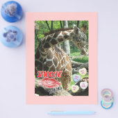 Prospectus 21,6 Cm X 24,94 Cm Giraffe de la Saint-Valentin (Simple)