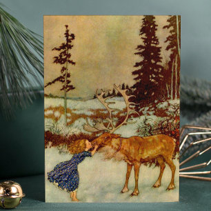 Prospectus 21,6 Cm X 24,94 Cm Girl and Reindeer