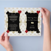 Prospectus 21,6 Cm X 24,94 Cm Glam Gold Casino Vegas Wedding Program (main)