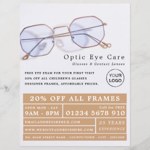 Prospectus 21,6 Cm X 24,94 Cm Gold Frames, Optician, Technical Practitioner