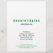 Prospectus 21,6 Cm X 24,94 Cm Grand Danois Flyer (Dos)