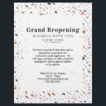 Prospectus 21,6 Cm X 24,94 Cm Grand reopening generic Business Terrazzo<br><div class="desc">Modern feminine terrazzo pattern with black text.</div>